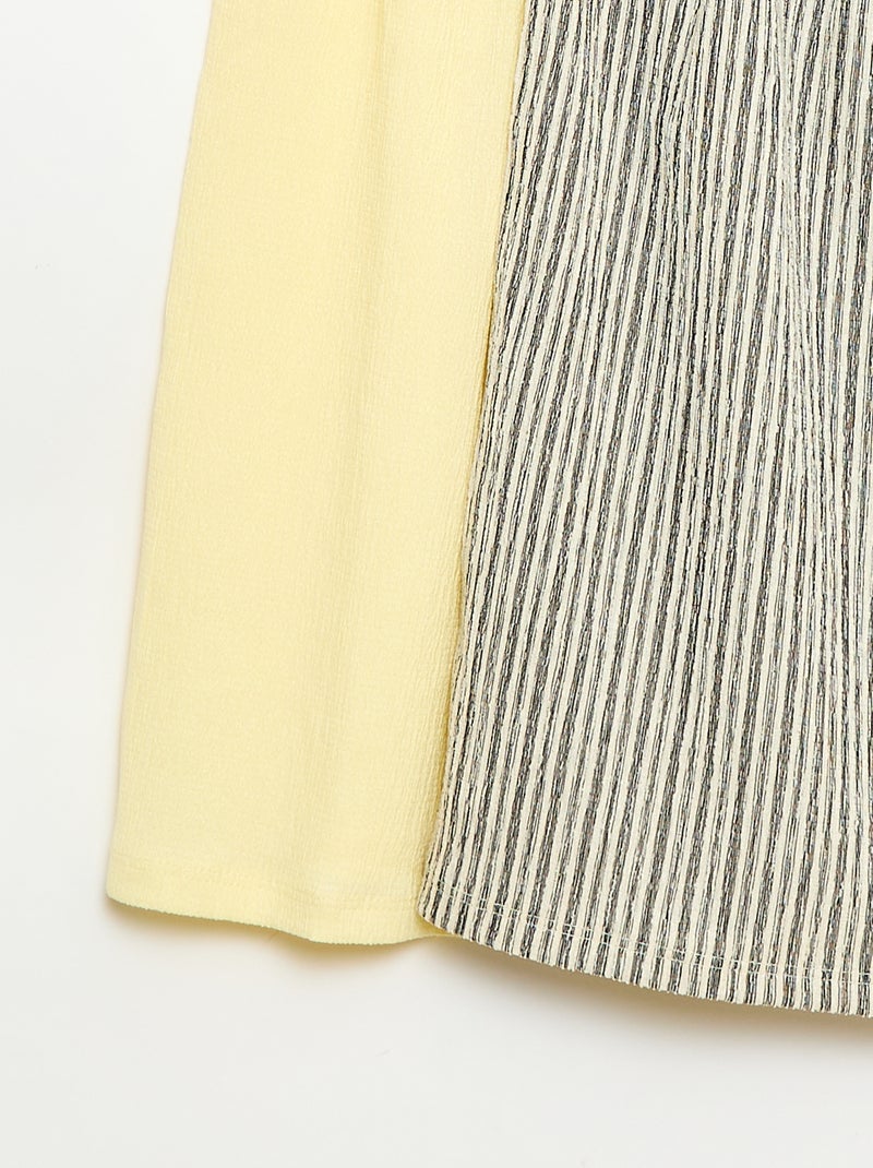 Pack de 2 vestidos de punto crepé Gris - Kiabi