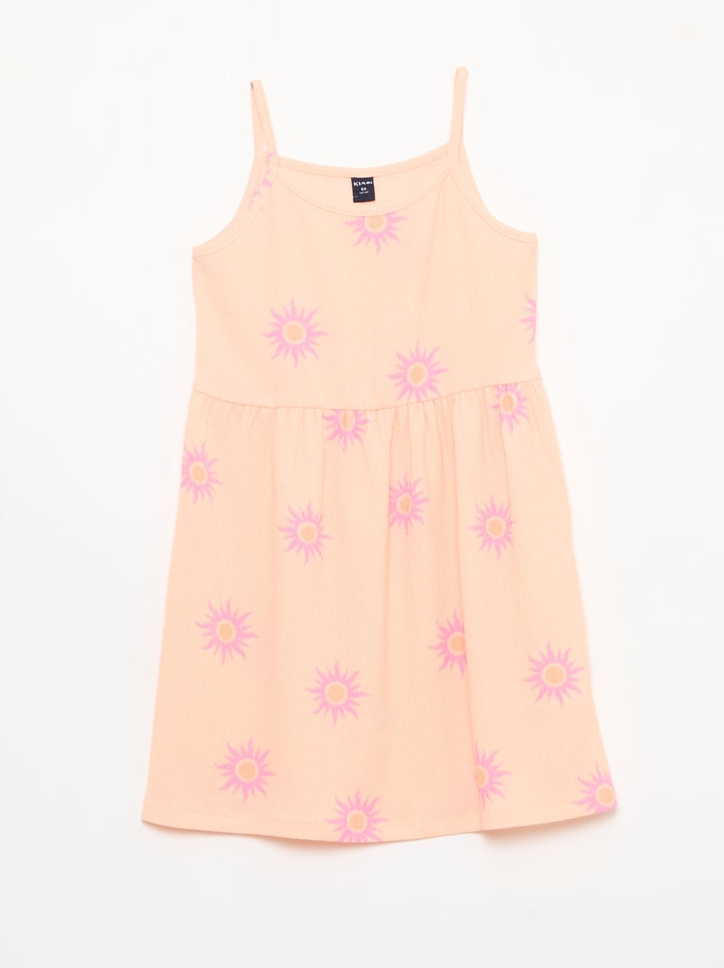 Pack de 2 vestidos de punto crepé Naranja - Kiabi