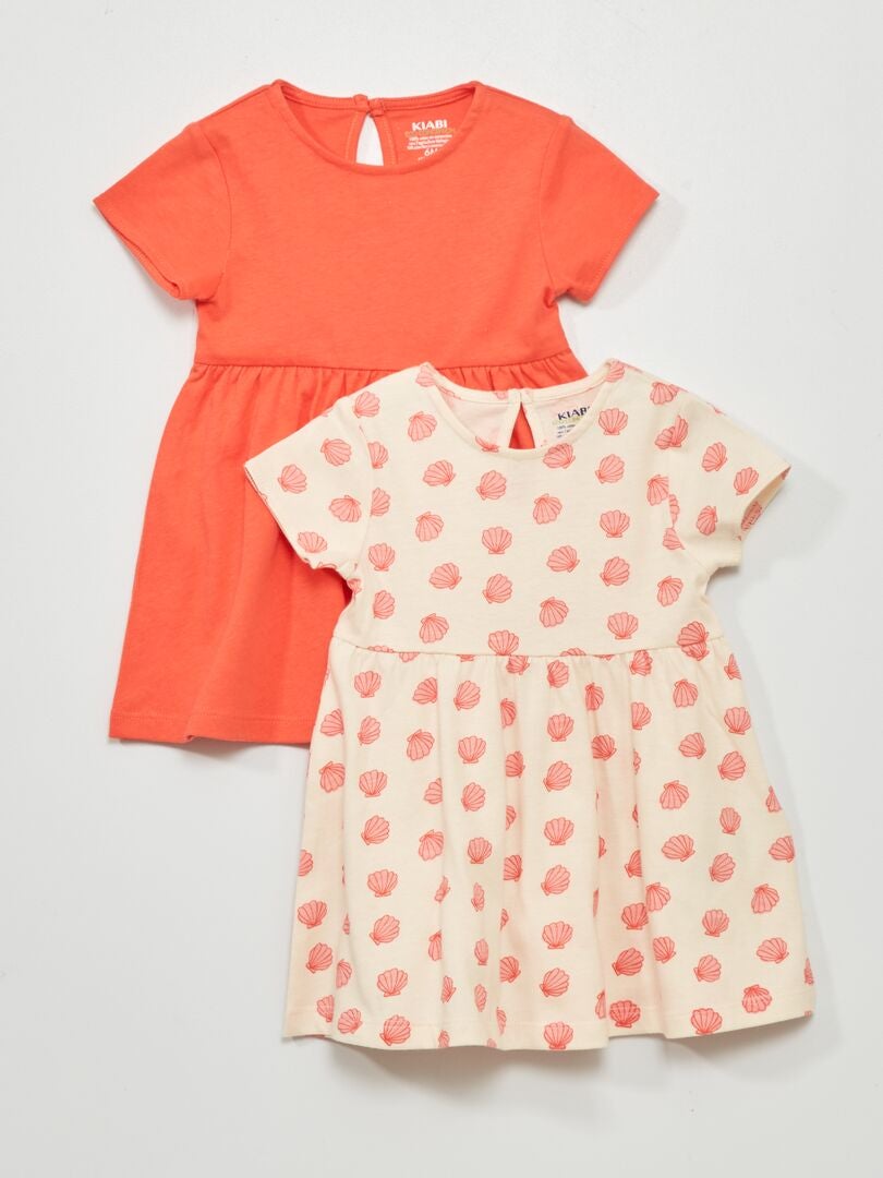 Pack de 2 vestidos de punto ROSA - Kiabi