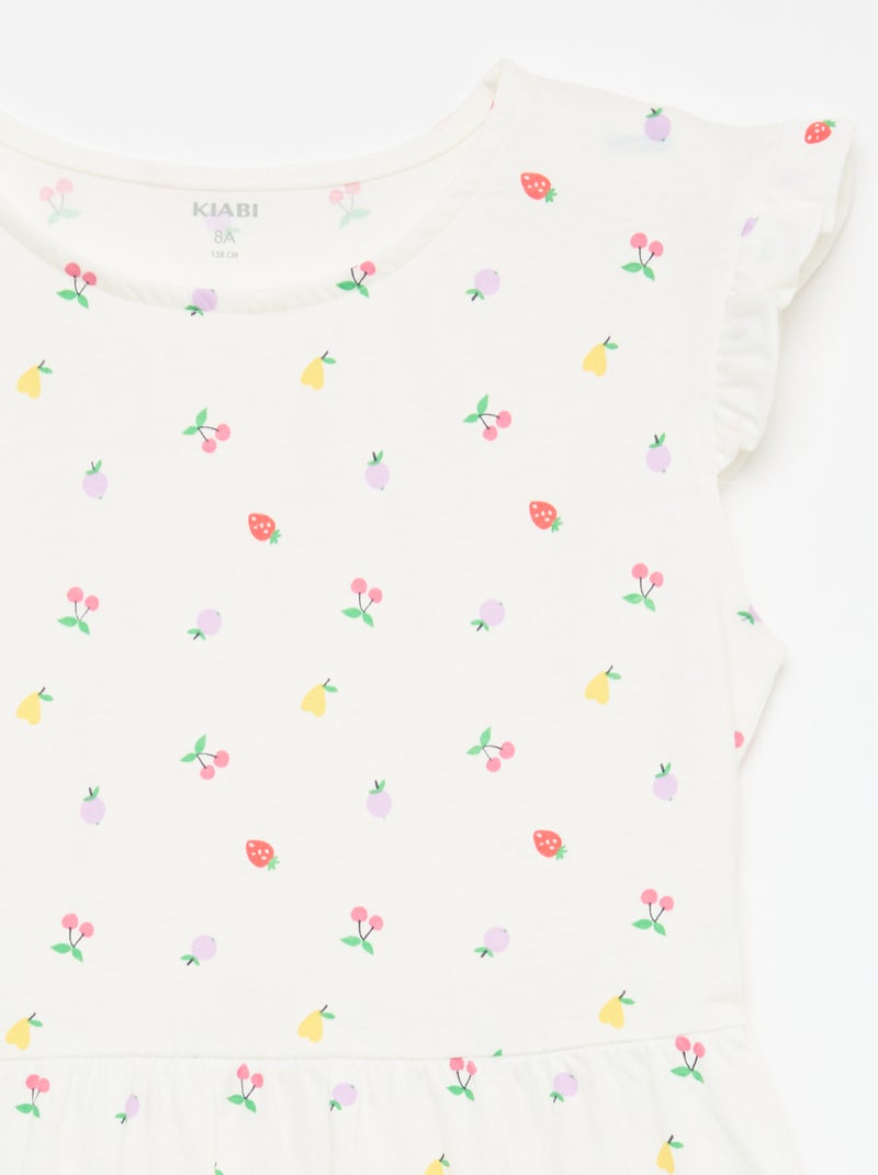 Pack de 2 vestidos de punto sin mangas con volantes Amarillo - Kiabi