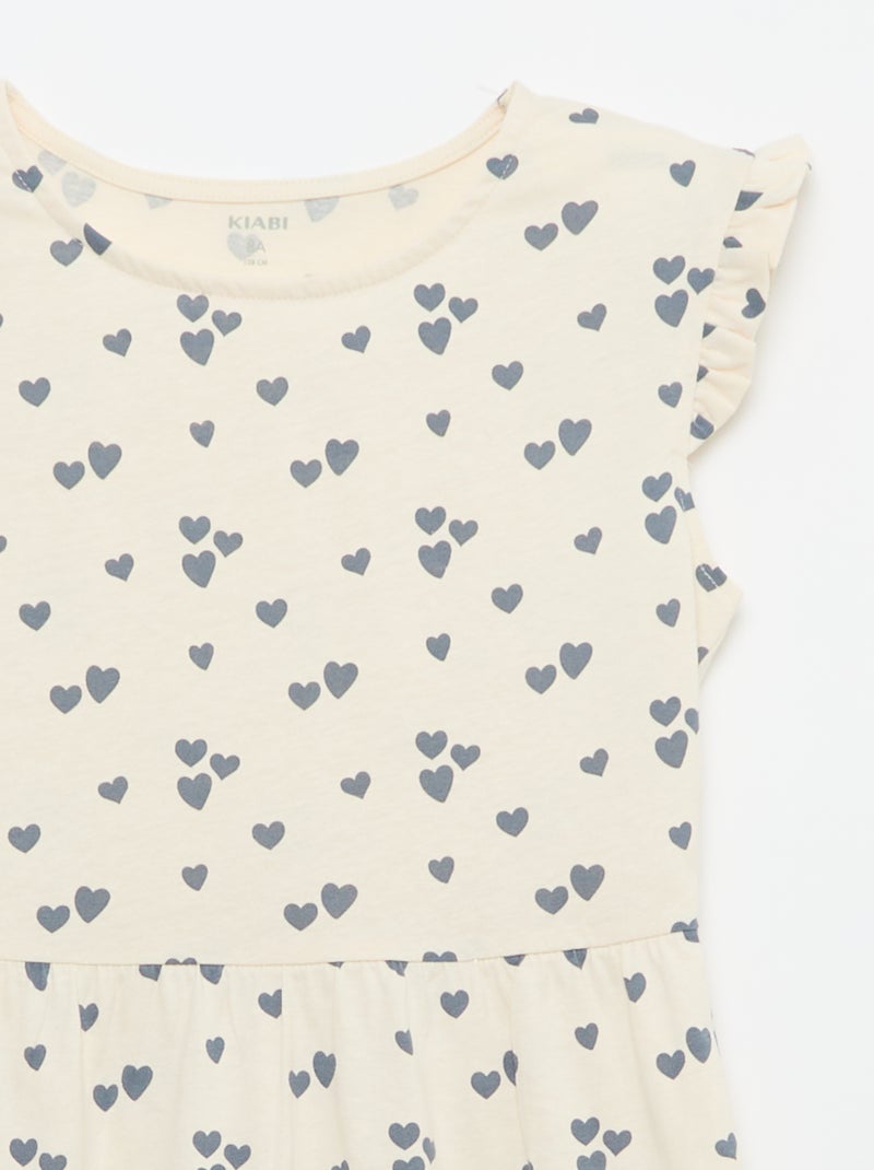 Pack de 2 vestidos de punto sin mangas con volantes Negro - Kiabi