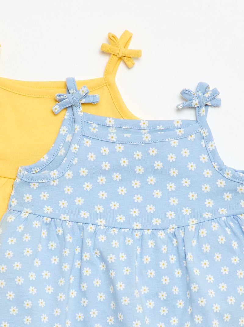 Pack de 2 vestidos de tirantes Azul - Kiabi