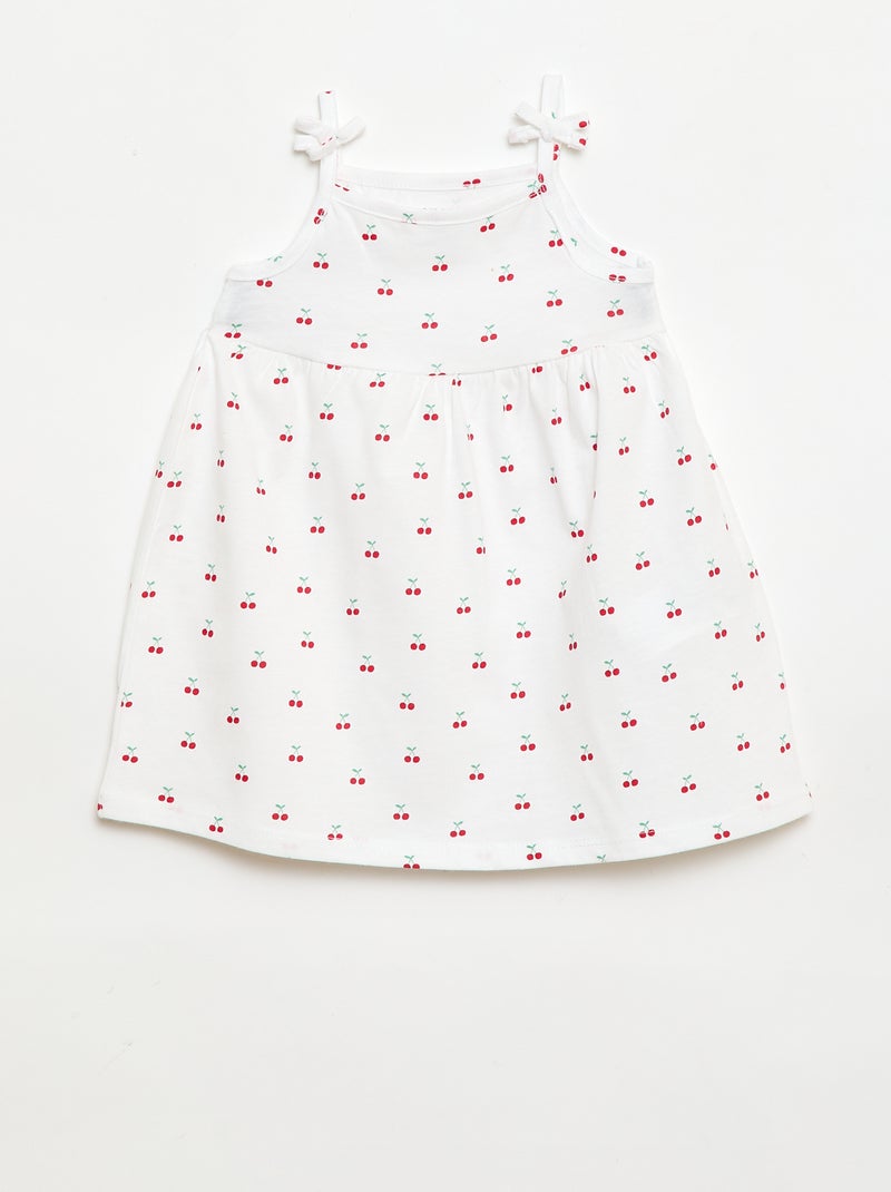 Pack de 2 vestidos de tirantes Blanco - Kiabi