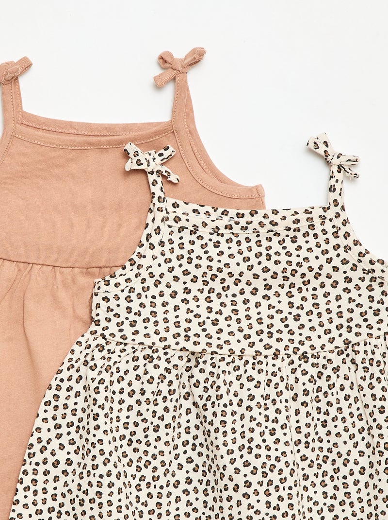 Pack de 2 vestidos de tirantes Blanco - Kiabi