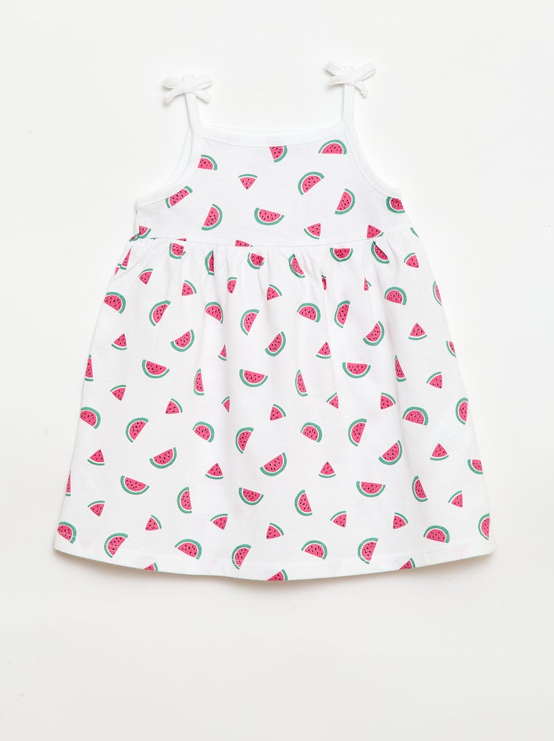 Pack de 2 vestidos de tirantes Blanco - Kiabi
