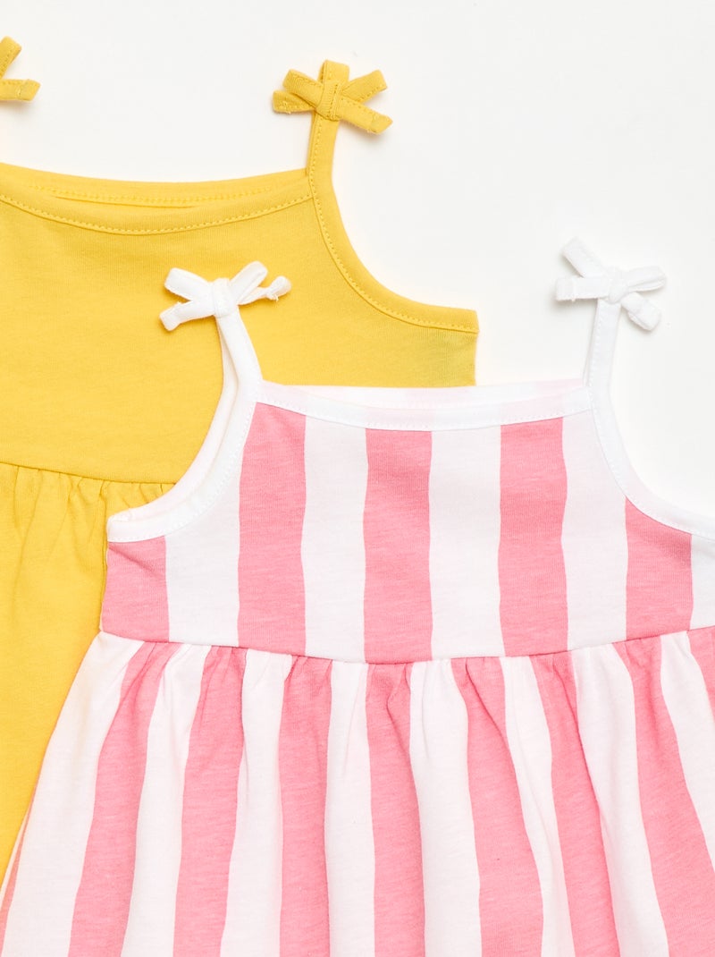 Pack de 2 vestidos de tirantes Rosa - Kiabi