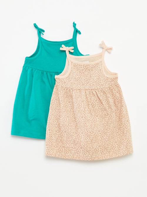 Pack de 2 vestidos ligeros de tirantes finos - 2 piezas - Kiabi