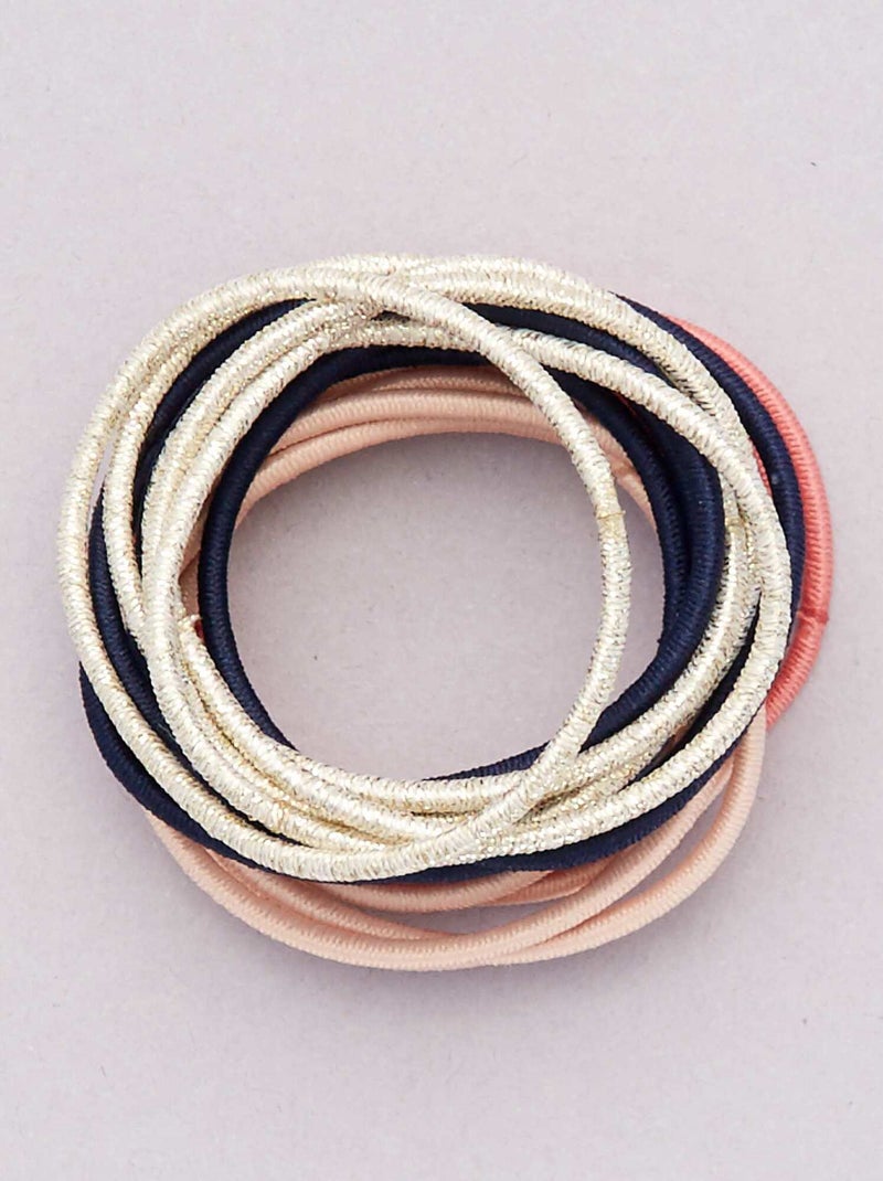 Pack de 20 gomas para el pelo ROSA - Kiabi