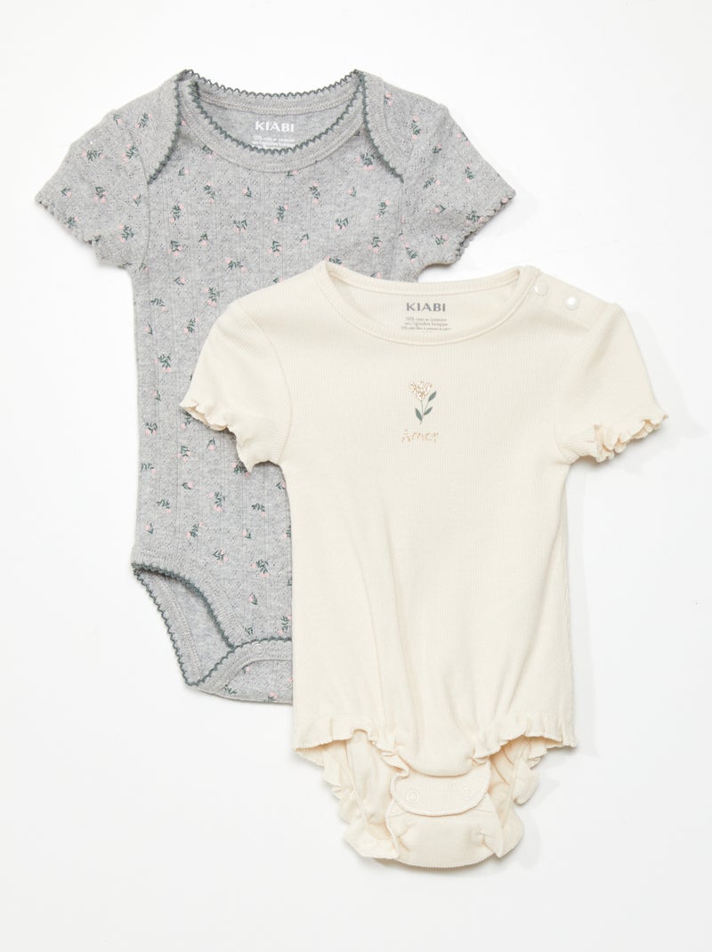 Pack de 2 bodies GRIS - Kiabi