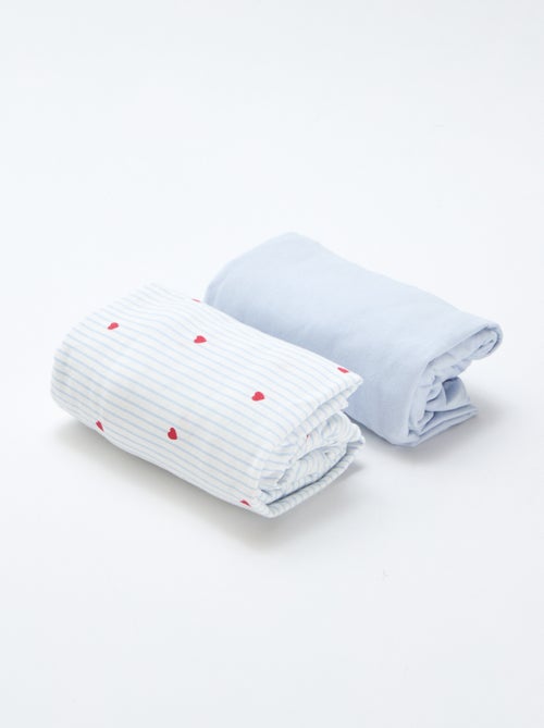 Pack de 2 sábanas bajeras de algodón - Kiabi