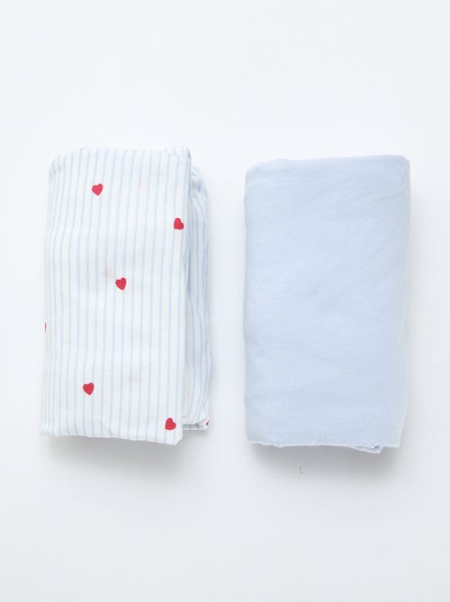Pack de 2 sábanas bajeras de algodón - Kiabi
