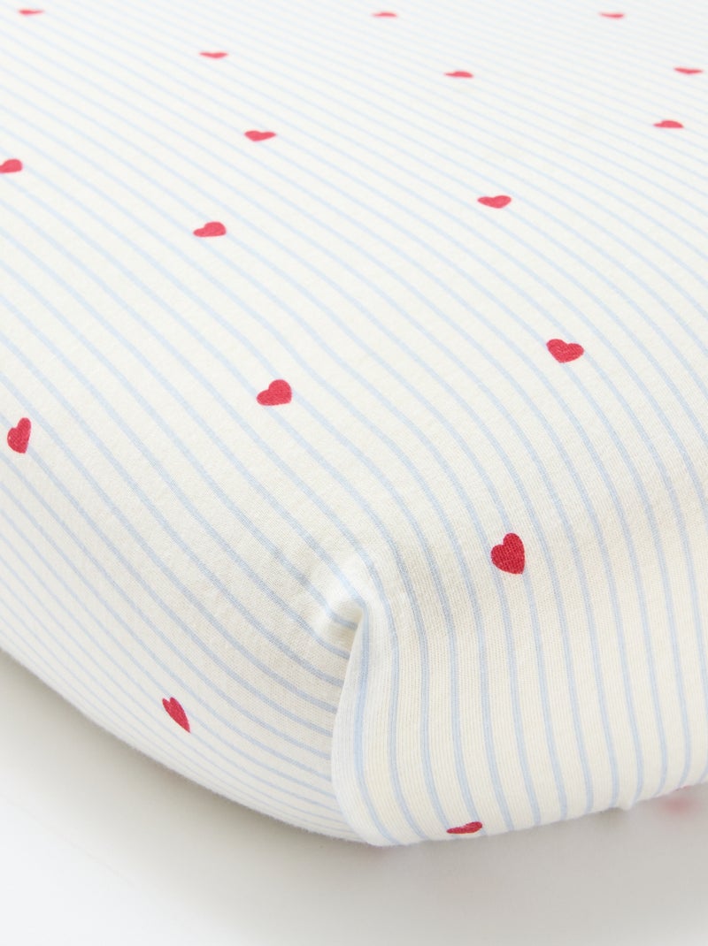 Pack de 2 sábanas bajeras de algodón Azul - Kiabi