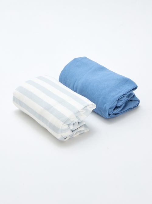 Pack de 2 sábanas bajeras de algodón - Kiabi