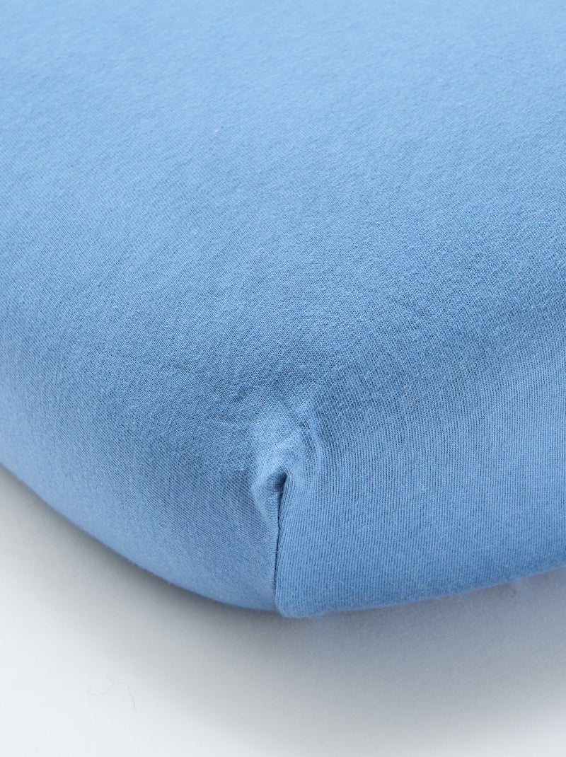 Pack de 2 sábanas bajeras de algodón Azul - Kiabi