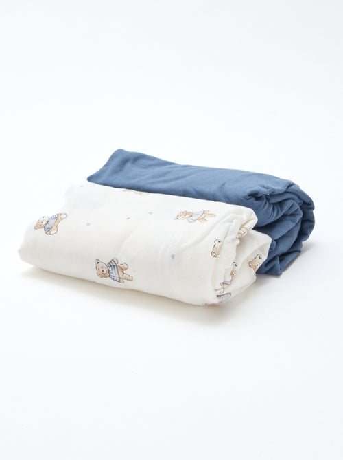 Pack de 2 sábanas bajeras de algodón - Kiabi
