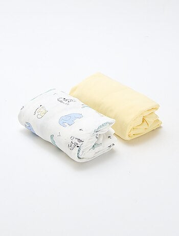 Pack de 2 sábanas bajeras de algodón