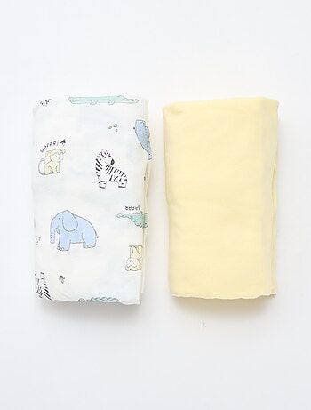 Pack de 2 sábanas bajeras de algodón