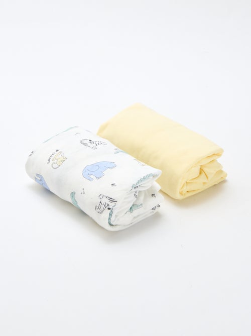 Pack de 2 sábanas bajeras de algodón - Kiabi