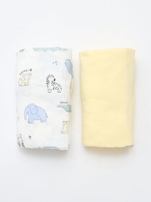 Pack de 2 sábanas bajeras de algodón - Kiabi