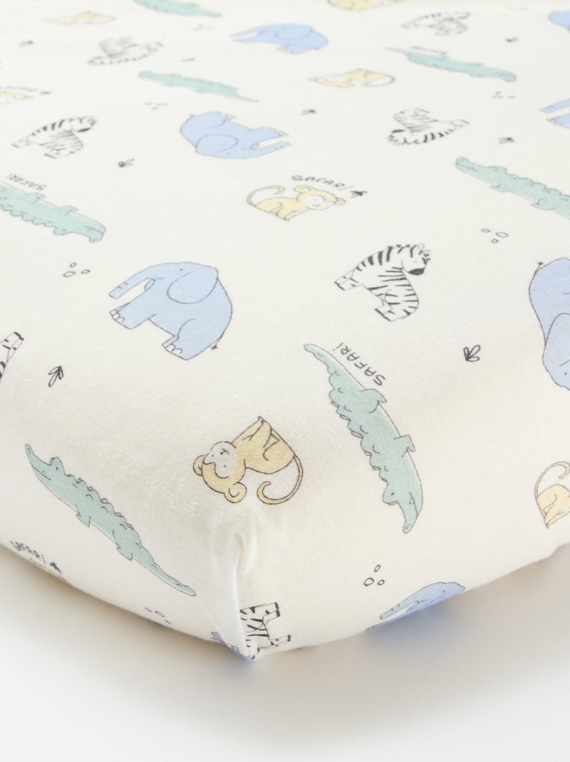 Pack de 2 sábanas bajeras de algodón Blanco - Kiabi