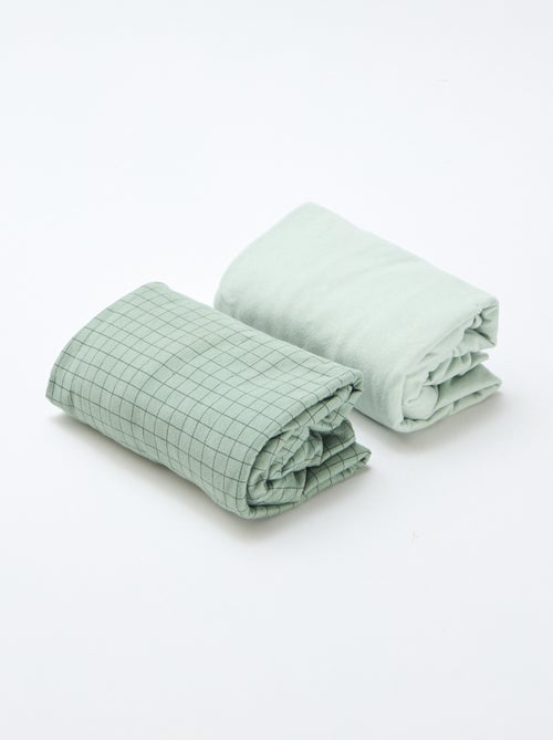 Pack de 2 sábanas bajeras de algodón - Kiabi