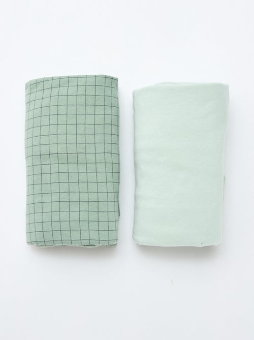 Pack de 2 sábanas bajeras de algodón - Kiabi