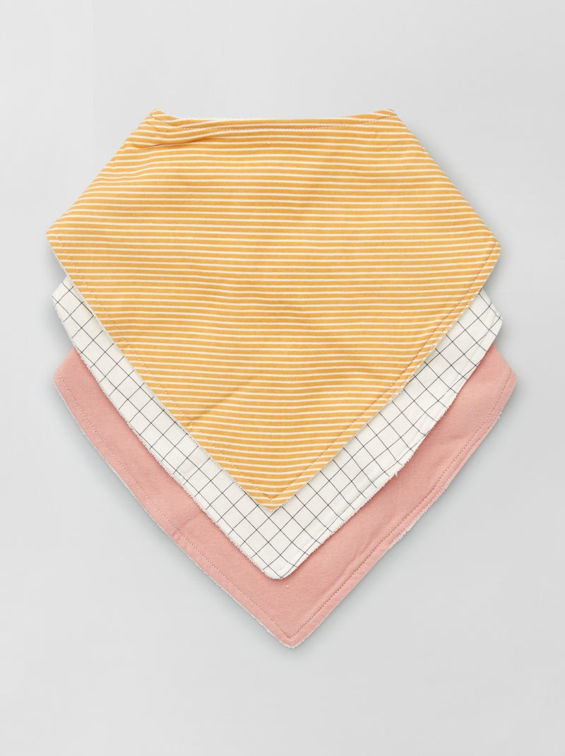 Pack de 3 baberos bandana AMARILLO - Kiabi