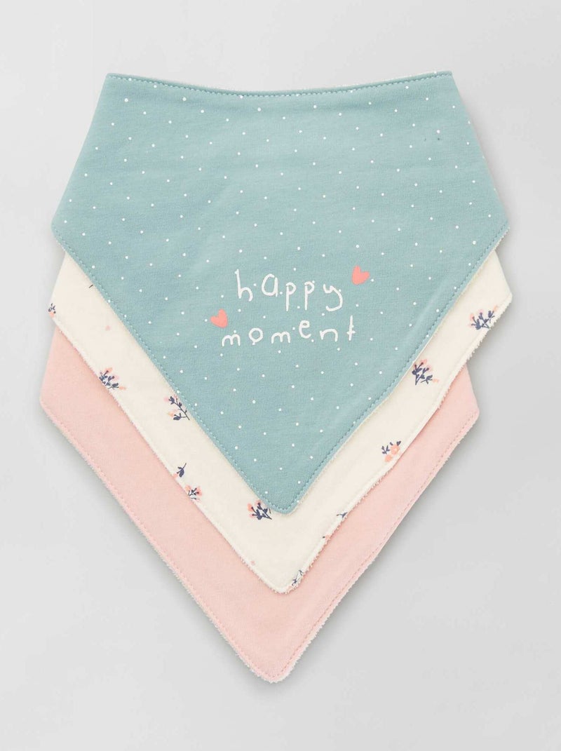 Pack de 3 baberos bandana AZUL - Kiabi