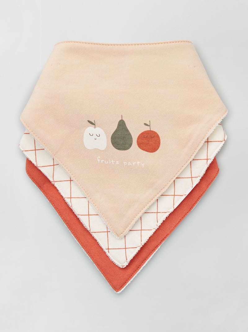 Pack de 3 baberos bandana BEIGE - Kiabi