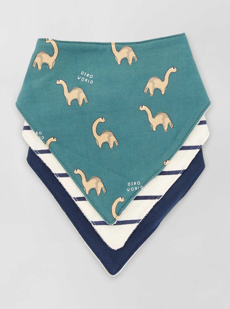 Pack de 3 baberos bandana VERDE - Kiabi