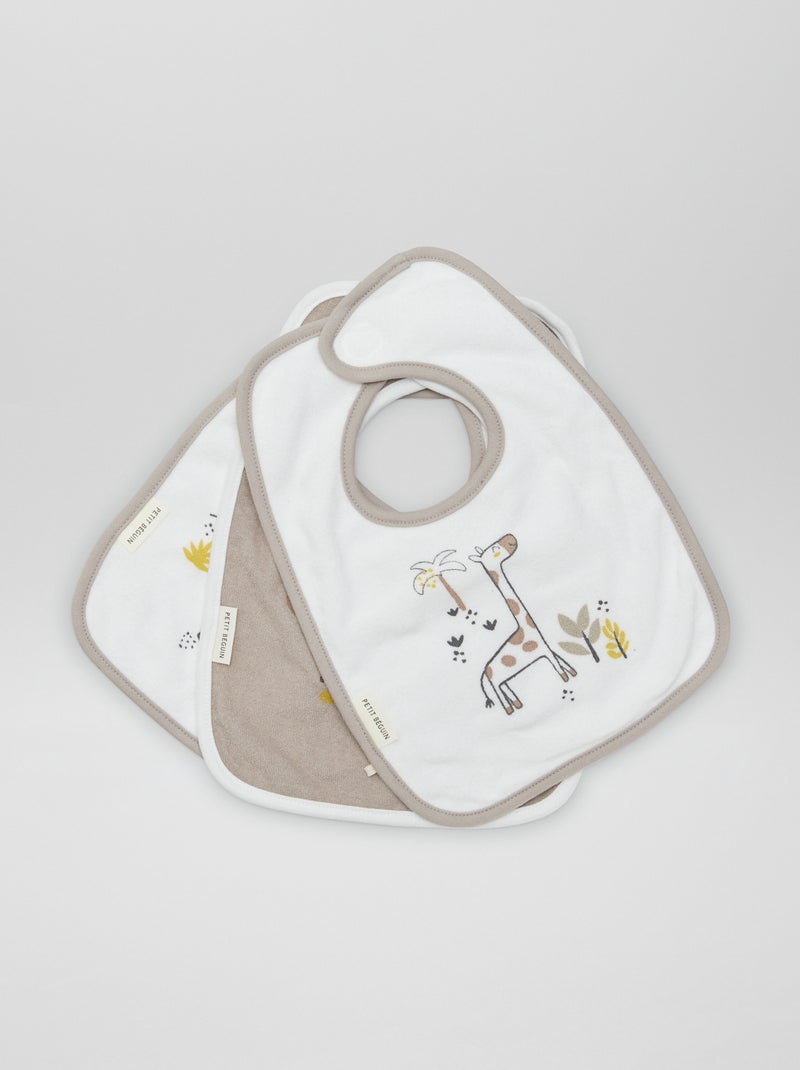 Pack de 3 baberos BLANCO - Kiabi