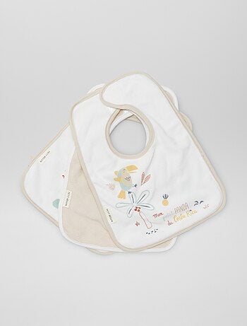 Pack de 3 baberos con velcro