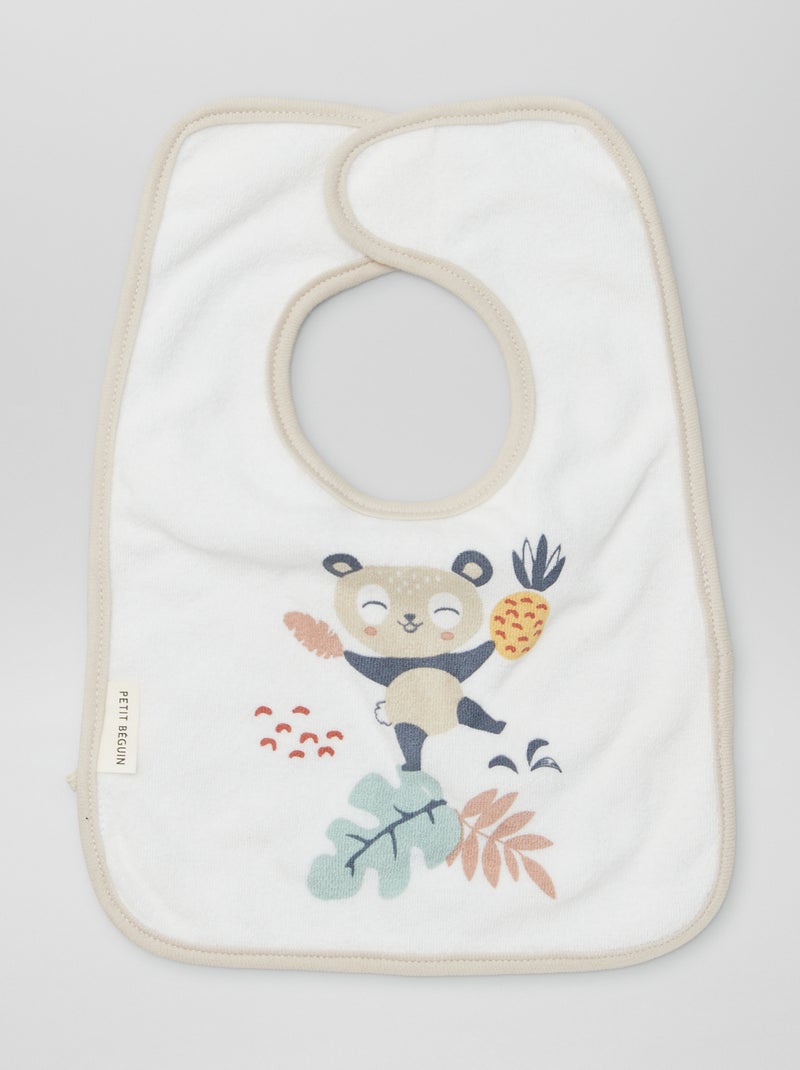 Pack de 3 baberos con velcro BEIGE - Kiabi