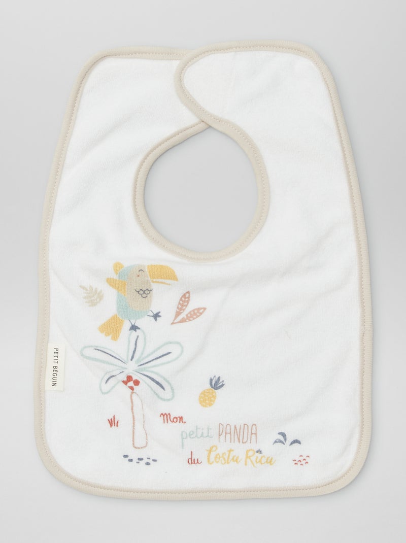 Pack de 3 baberos con velcro BEIGE - Kiabi