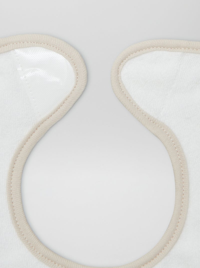 Pack de 3 baberos con velcro BEIGE - Kiabi