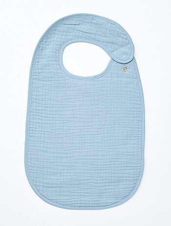 Pack de 3 baberos de gasa de algodón con forro de rizo