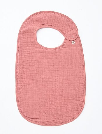 Pack de 3 baberos de gasa de algodón con forro de rizo