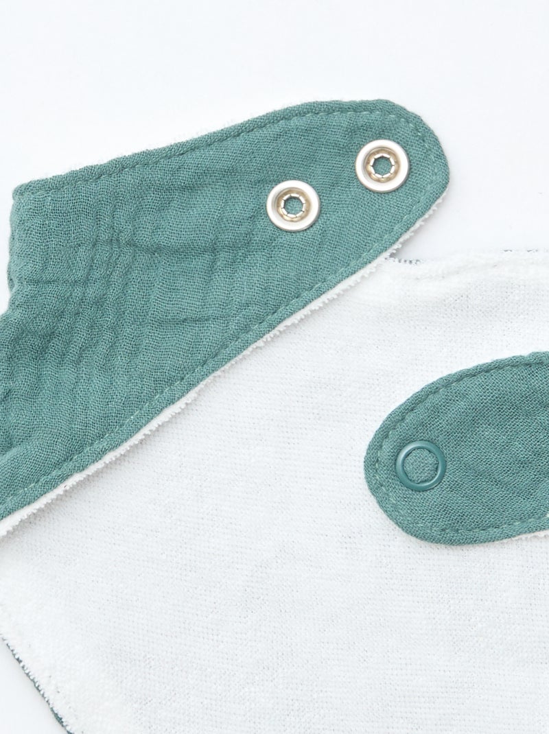 pack de 3 baberos para recién nacido en algodón Beige - Kiabi