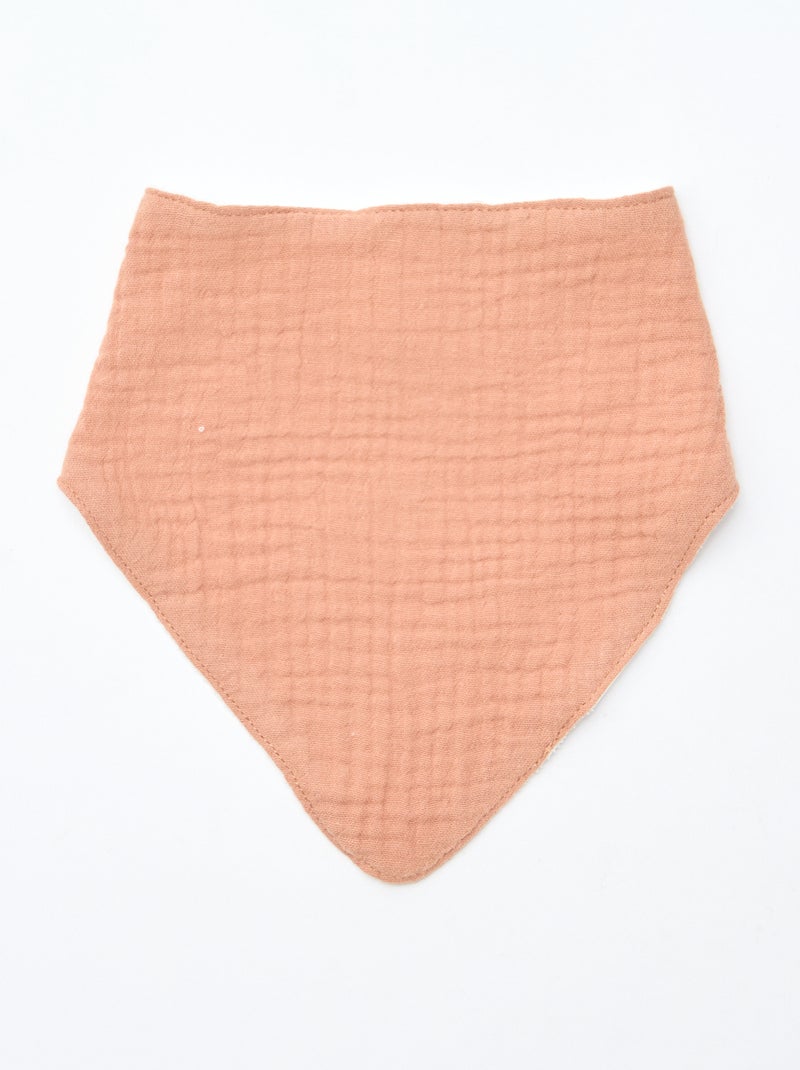pack de 3 baberos para recién nacido en algodón Rosa - Kiabi