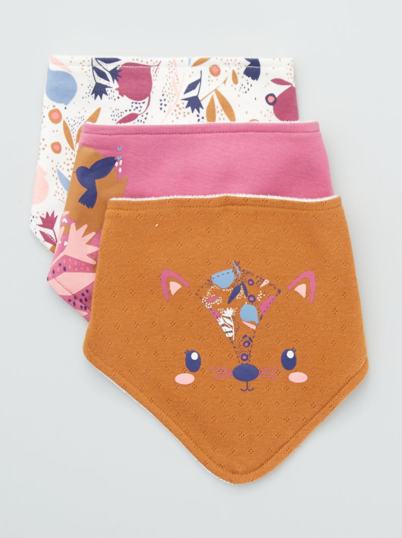 Pack de 3 baberos tipo pañuelo 'Petit Beguin' BEIGE - Kiabi