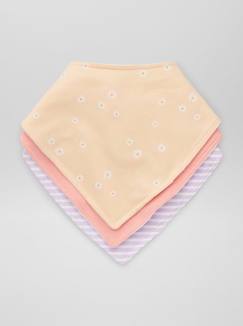 Pack de 3 baberos triangulares NARANJA - Kiabi