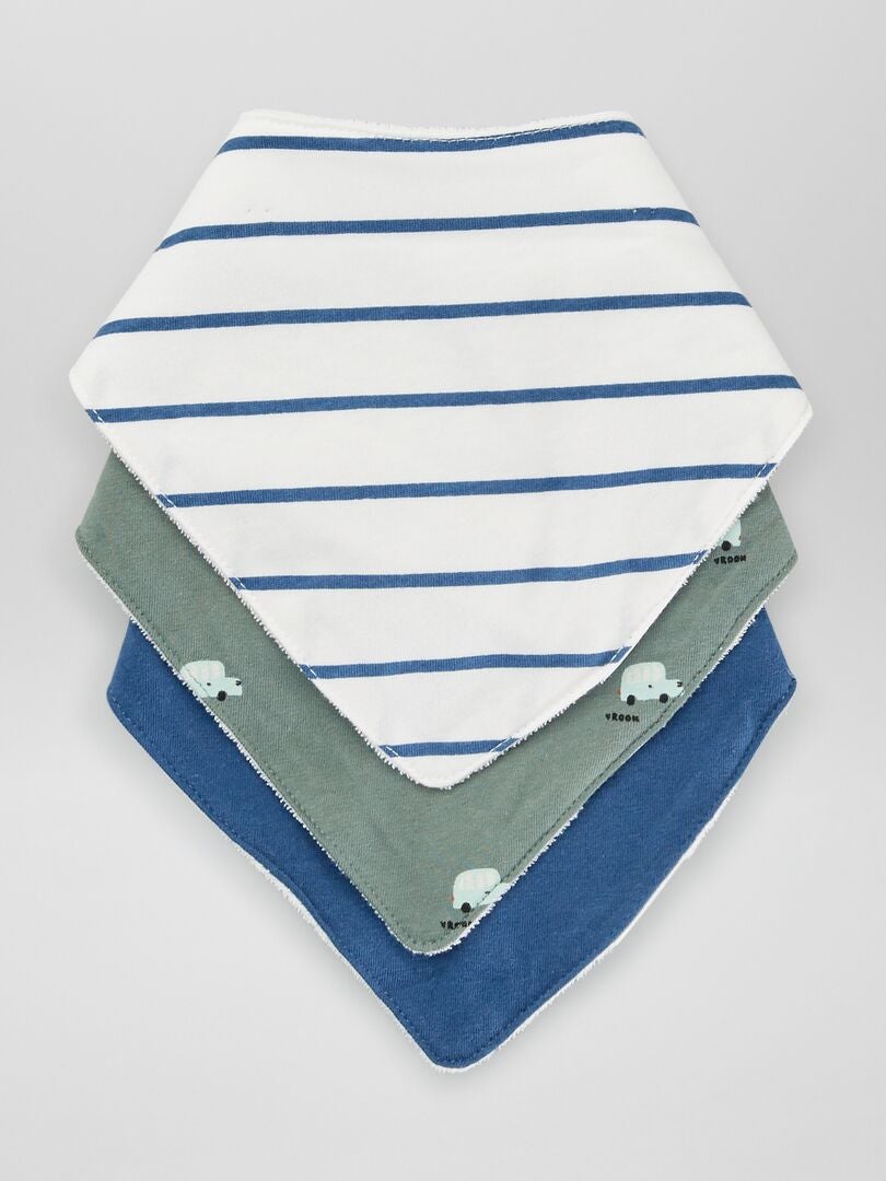 Pack de 3 baberos triangulares VERDE - Kiabi