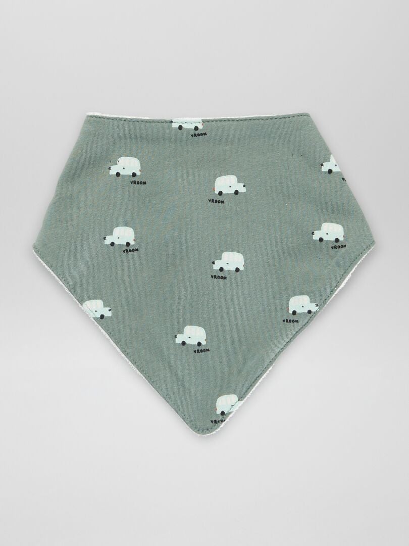 Pack de 3 baberos triangulares VERDE - Kiabi