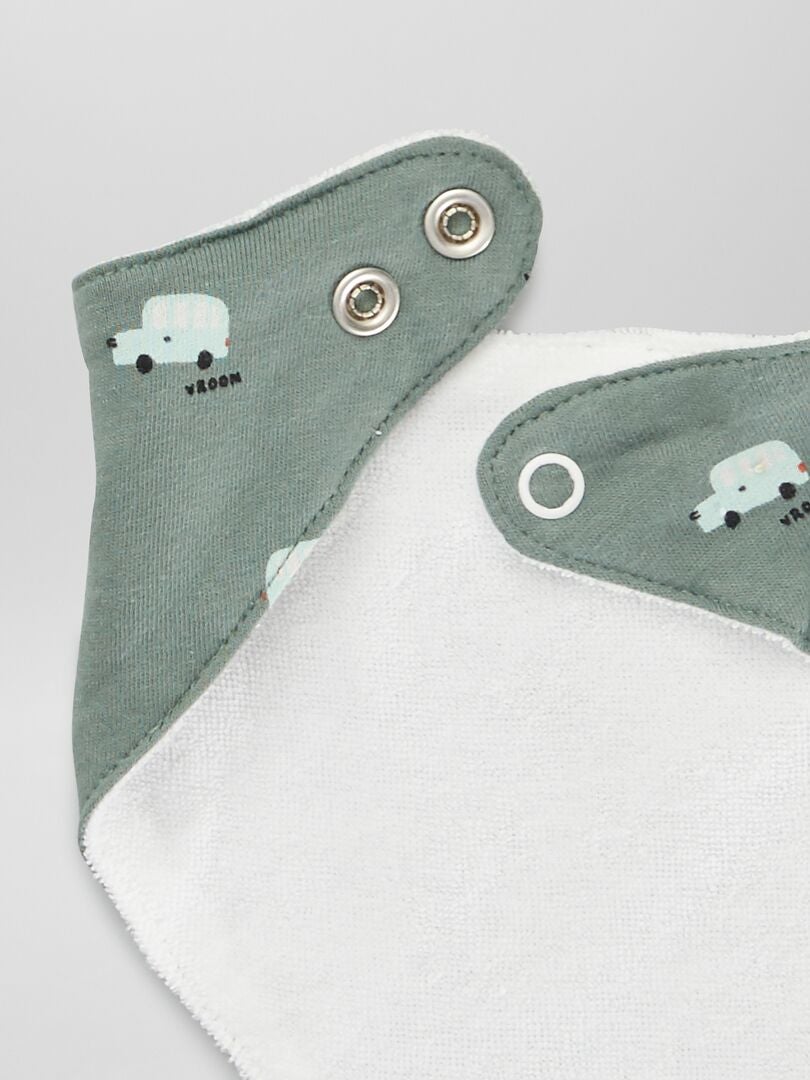 Pack de 3 baberos triangulares VERDE - Kiabi
