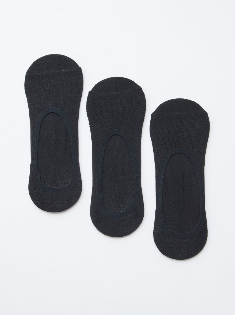 Pack de 3 bailarinas protectoras invisibles para pies Negro - Kiabi