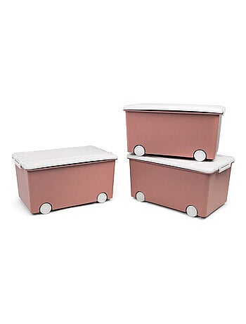 Pack de 3 baúles de almacenamiento con ruedas Thermobaby PLAYBOX medium