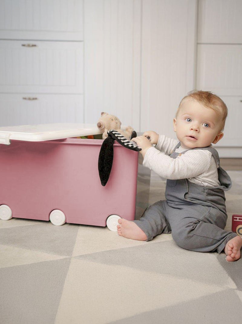 Pack de 3 baúles de almacenamiento PLAYBOX maxi con ruedas Thermobaby Rosa - Kiabi