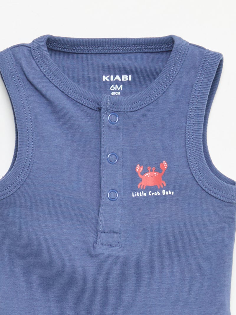 Pack de 3 bodies - 3 piezas Azul - Kiabi