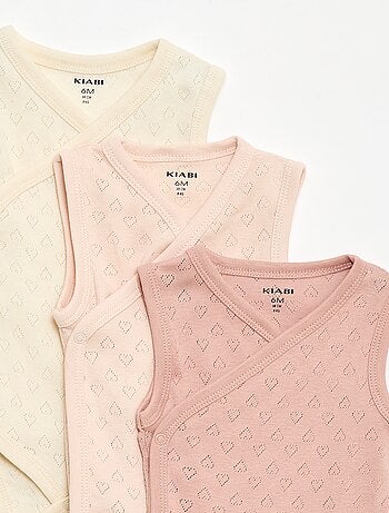 Pack de 3 bodies acanalados