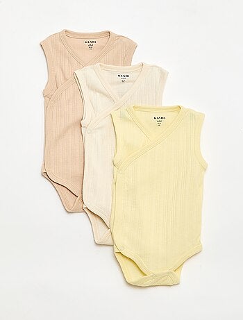 Pack de 3 bodies acanalados